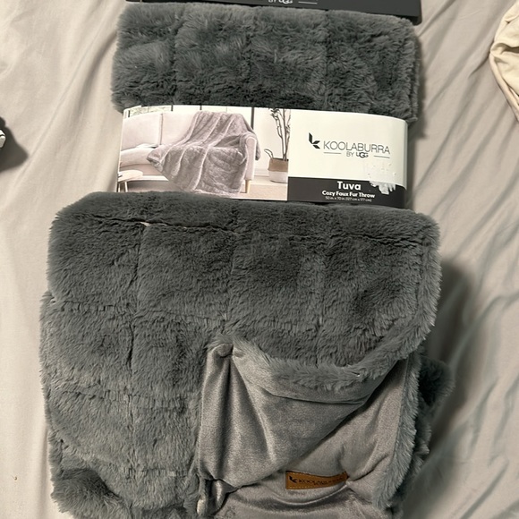 UGG KOOLABURRA cozy faux fur throw 50 in X 70 in - Picture 4 of 4